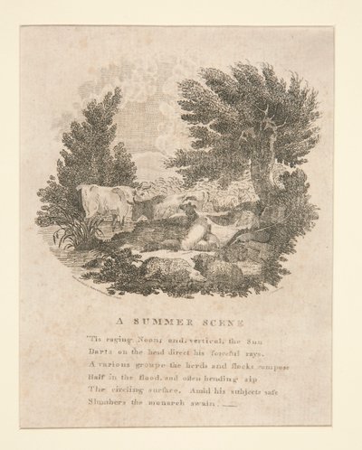 Letní scéna (s verši) od Amos Doolittle