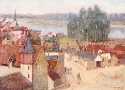 Chaumont-sur-Loire (barevná litografie) od Amy B. Atkinson