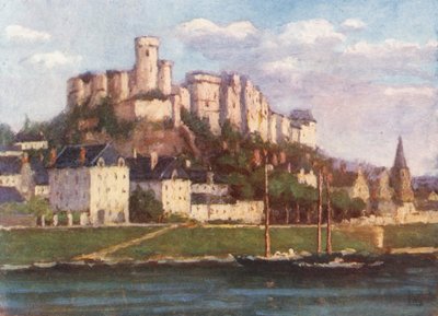 Chinon z Vienne (barevná litografie) od Amy B. Atkinson