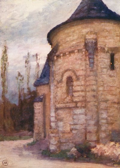 Starý kostel v Cravantu (barevná litografie) od Amy B. Atkinson