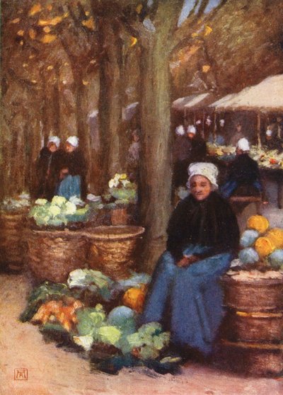 Den trhu (barevná litografie) od Amy B. Atkinson