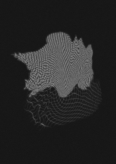 Abstraktní vlnitá mřížka od Amy Louise Baker