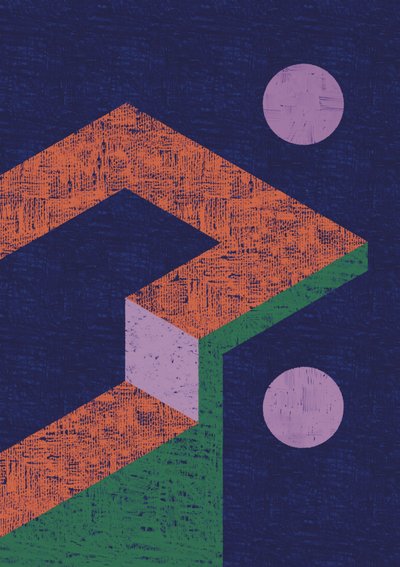 Moderní geometrická iluze od Amy Louise Baker