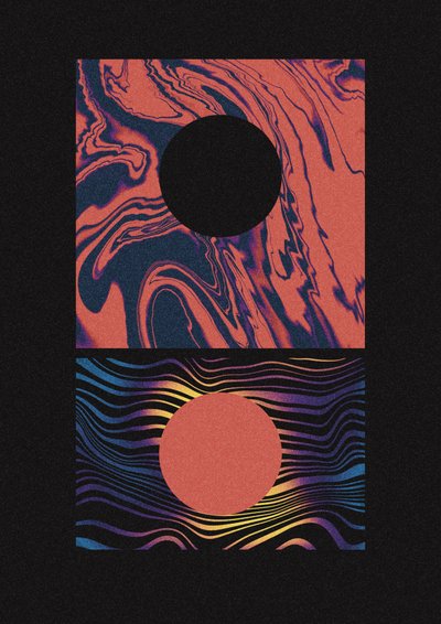 Živé geometrické duo od Amy Louise Baker