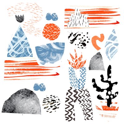 Formy 4, 2015 (digitální koláž) od Amy Louise Evans