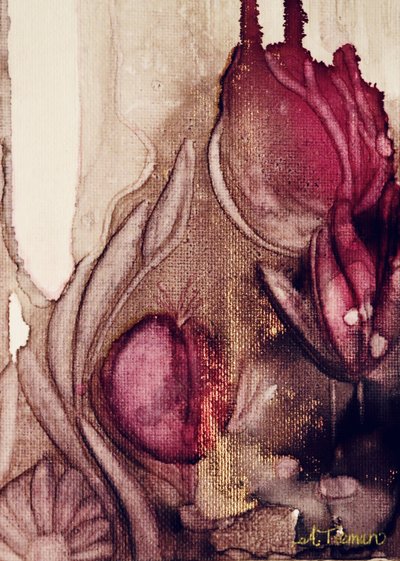 Zlaté tulipány jako ze snu od Amy Tieman