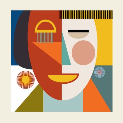 Faces Stripes Minimal – kopie od Ana Rut Bre
