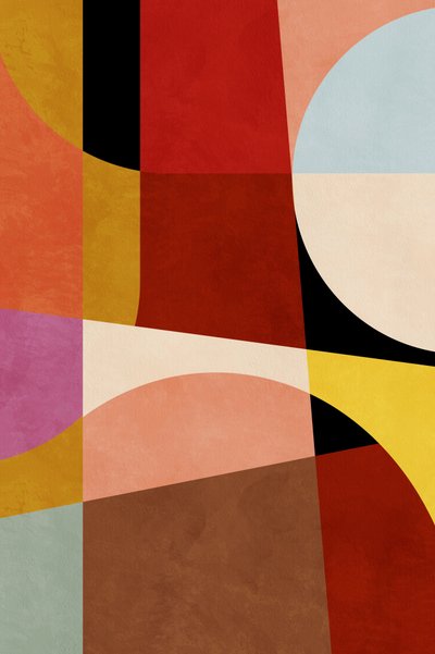Teplé barvy – geometrie ve stylu Bauhausu 2 od Ana Rut Bre