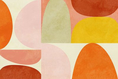 Teplá pastelová geometrie od Ana Rut Bre