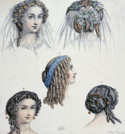 Účes nevěsty a dalších, c.1853 od Anais Toudouze