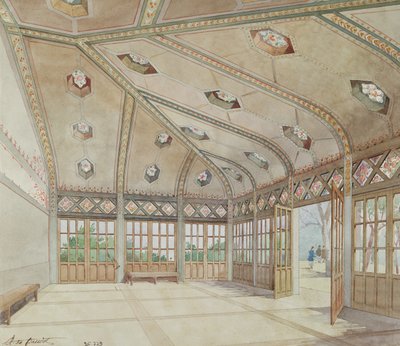 Lycee Victor Hugo, Paříž, 1894 (wc na papíře) od Anatole de Baudot