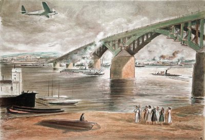 Most v Gorkém, 1937. od Anatoly Andreyevich Suvorov