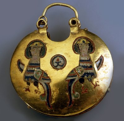 Zlatý přívěsek Kolt s ptáky Sirin, 11.-12. století od Ancient Russian Art