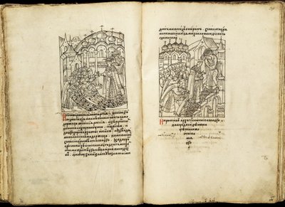 Korunovace Ivana IV. 16. ledna 1547 Z Iluminované sestavené kroniky, druhá polovina 16. stol. od Ancient Russian Art