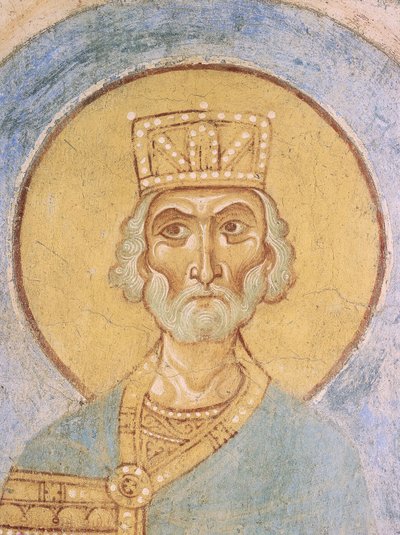 Král David, 12. století od Ancient Russian frescos