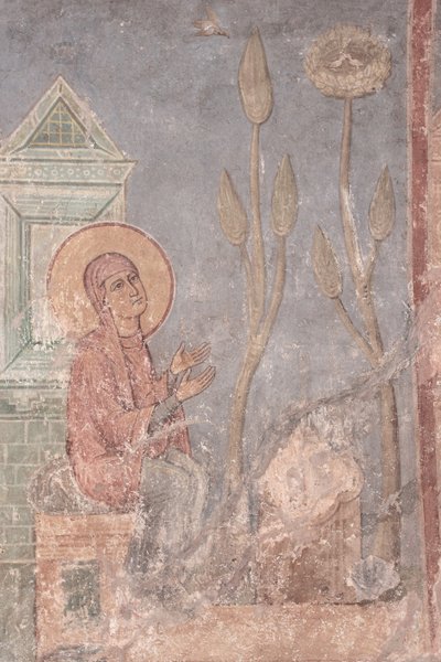 Svatá Anna se modlí, 12. století od Ancient Russian frescos
