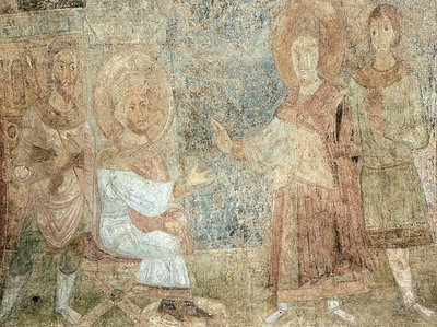 Svatý Jiří před císařem Diokletianem od Ancient Russian frescos