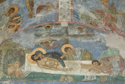Pohřeb Krista, 12. století od Ancient Russian frescos