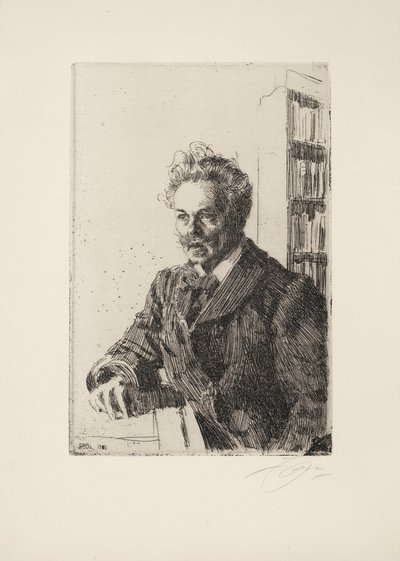 August Strindberg, 1910 od Anders Leonard Zorn