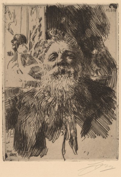 Auguste Rodin, 1906. od Anders Leonard Zorn
