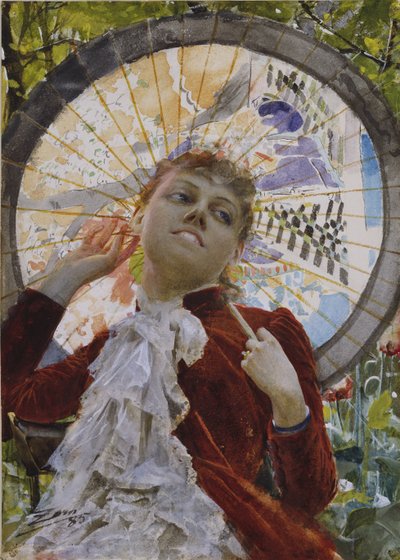 Vzdušné zámky, 1885 (wc) od Anders Leonard Zorn