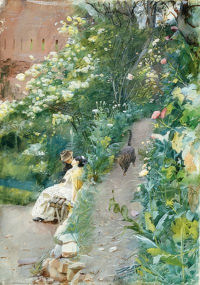 V zahradě Alhambry. 1887 od Anders Leonard Zorn