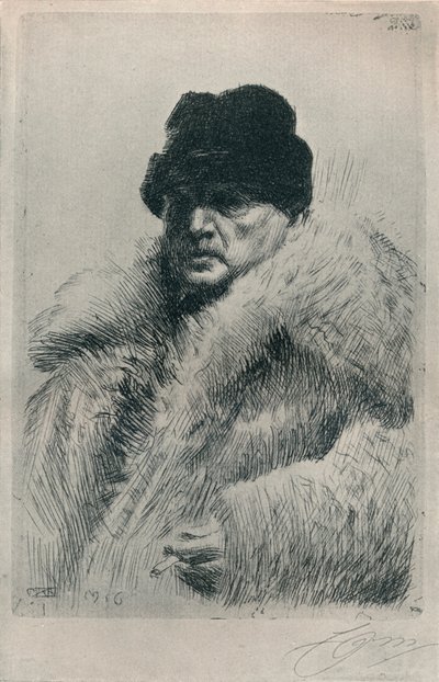 Autoportrét, 1916 od Anders Leonard Zorn