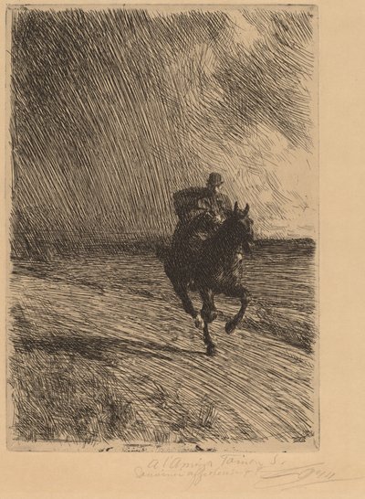 Storm The Storm, 1891. od Anders Leonard Zorn