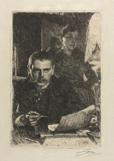 Umělec a jeho žena, 1890. od Anders Leonard Zorn
