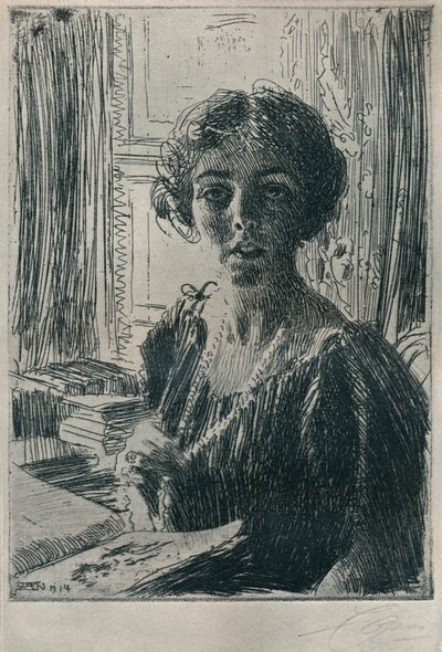 Korunní princezna Margaret Švédská, 1914 od Anders Leonard Zorn