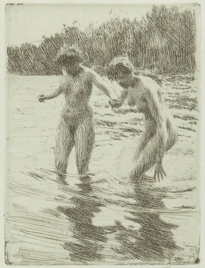 Dvě koupající se ženy od Anders Leonard Zorn
