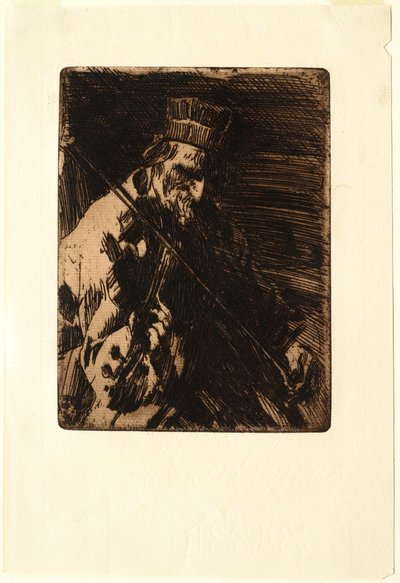 Vesnický houslista od Anders Leonard Zorn