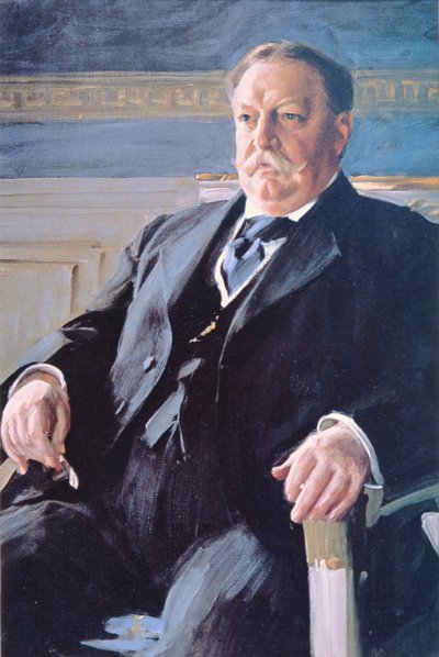 William H. Taft (1857-1930) (barevné lito) od Anders Leonard Zorn