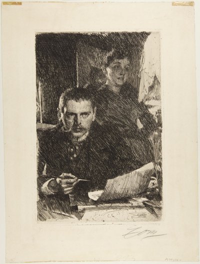 Zorn a jeho manželka od Anders Leonard Zorn
