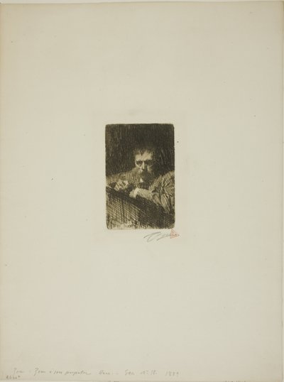 Malíř-leptač (autoportrét) od Anders Leonard Zorn
