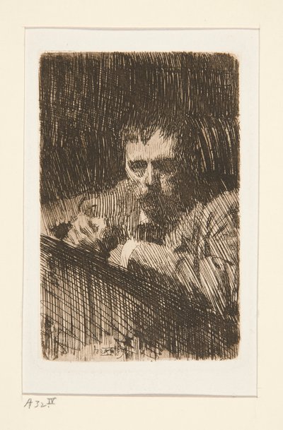 Malíř-leptač (autoportrét) od Anders Leonard Zorn