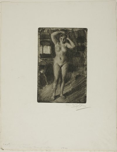 Anna si dělá vlasy od Anders Leonard Zorn