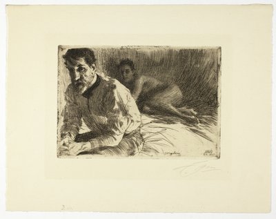 Augustus Saint Gaudens II (Saint Gaudens a jeho model) od Anders Leonard Zorn