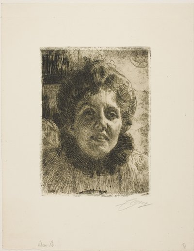 Aurore (paní Aurore Klintberg, rozená Oxenstierna, vedoucí) od Anders Zorn