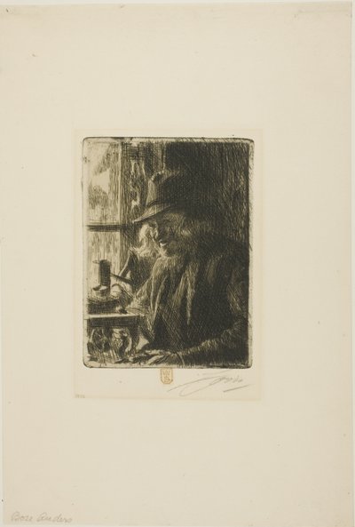 Bosl Anders, hodinář ve společnosti Mora od Anders Leonard Zorn