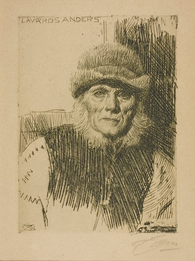 Dalecarlian Rolník (Lavards Anders) od Anders Leonard Zorn
