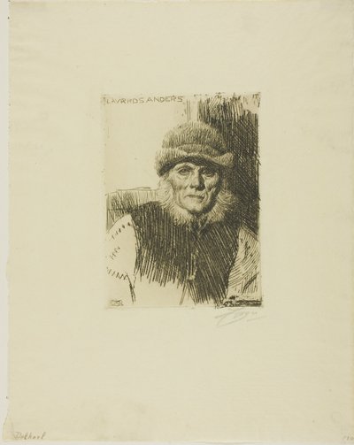 Dalecarlian Rolník (Lavards Anders) od Anders Leonard Zorn