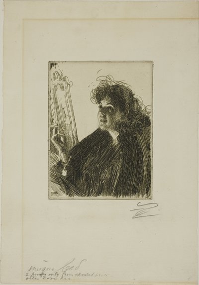 Dívka s cigaretou I od Anders Leonard Zorn