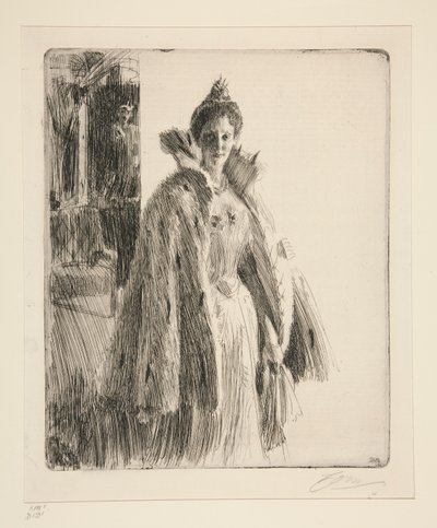H.R.H. Švédská princezna Ingeborg II od Anders Leonard Zorn