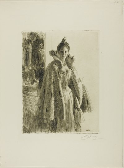 H. R. H. princezna Ingeborg Švédská II od Anders Leonard Zorn