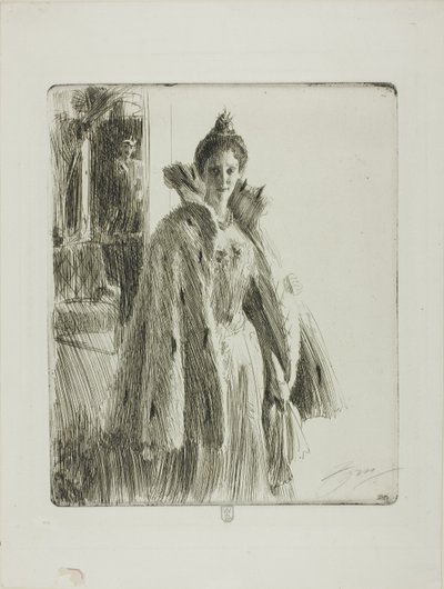 H. R. H. princezna Ingeborg Švédská II od Anders Leonard Zorn