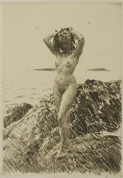 Hårtång (věnec z mořských řas) od Anders Leonard Zorn