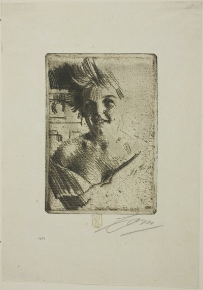 Smějící se model I od Anders Leonard Zorn