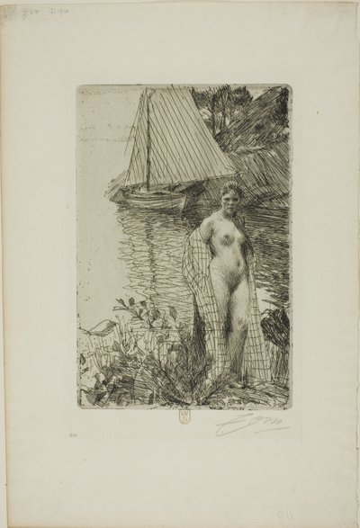 Můj model a moje loď od Anders Leonard Zorn