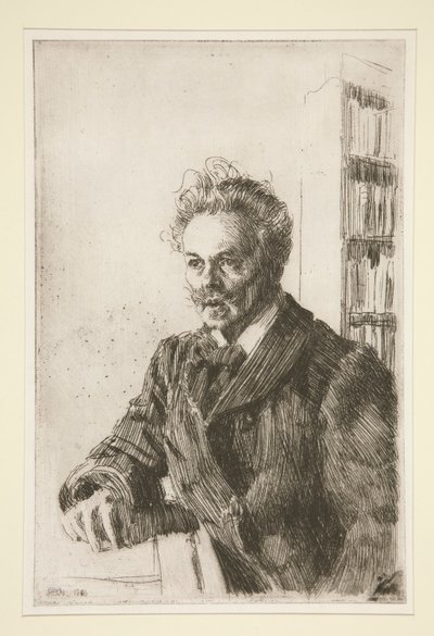 Portrét Augusta Strindberga od Anders Leonard Zorn
